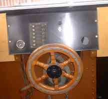 Steering wheel of the Bantam tug