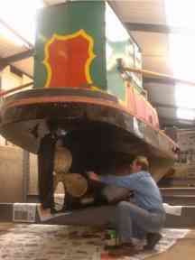 Bantam tug in the dry dock at Saint Pancras