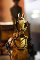 Close-up view of model horse